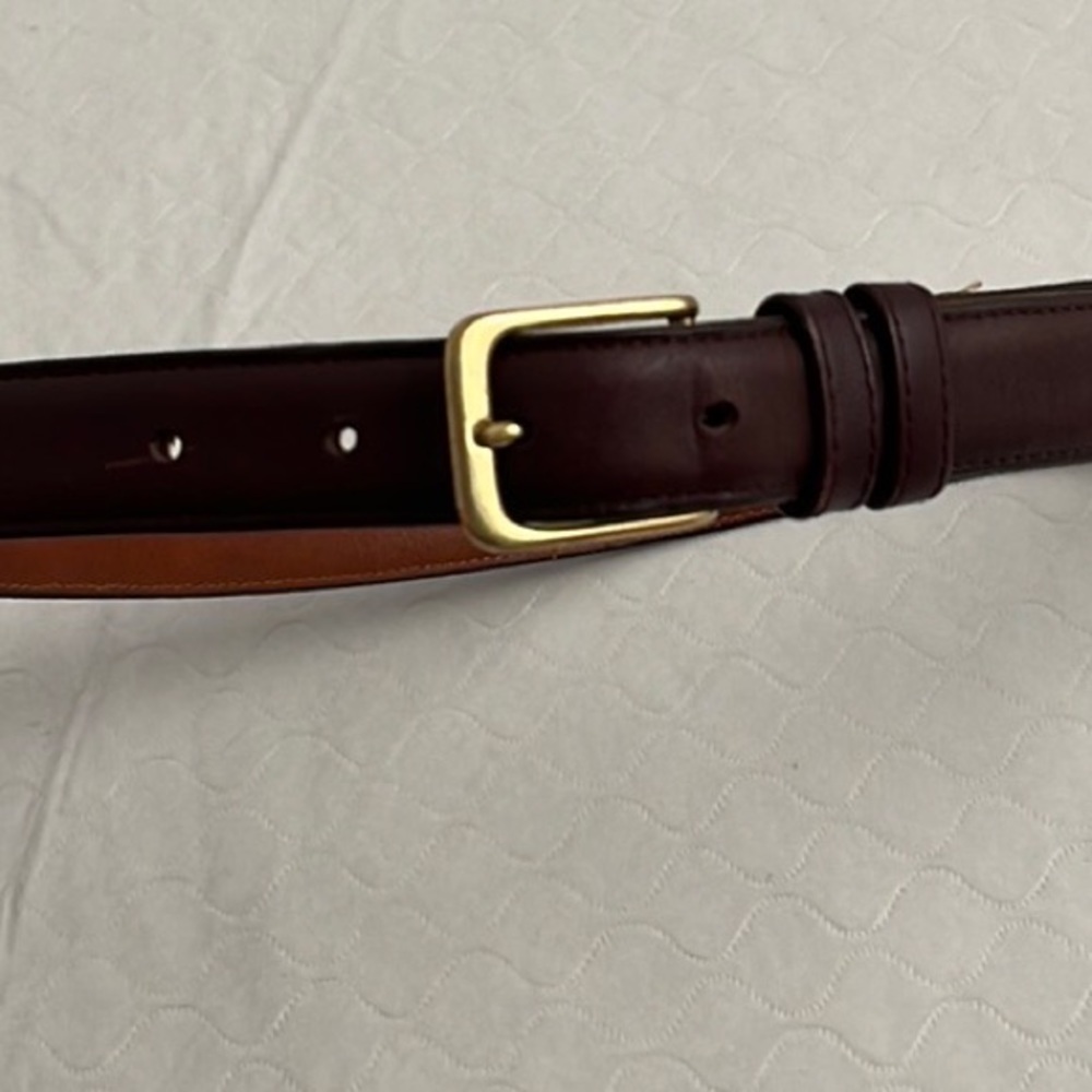 Coach vintage burgundy leather belt with brass buckle #5700 - Picture 6 of 6
